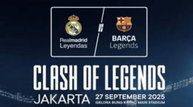 Foto: Laga Clash of Legends Antara Real Madrid Vs Barcelona di GBK (Source: radarcirebon.tv)