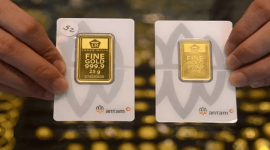 Emas Antam Ukuran 10 Gram dan 25 Gram (Foto: Editor Indonesia)